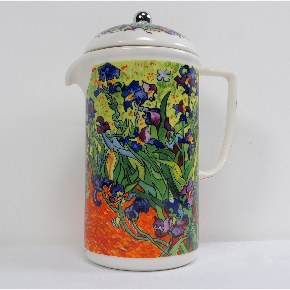 Chaleur Master Impressionists Van Gogh Irises Ceramic French Press D. Burrows